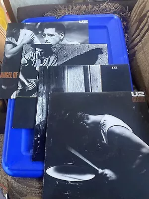 U2 LP  “singles “ Lot Of Four —Used LP’s From Rattle And Hum Era • $17.50