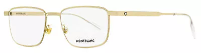 Montblanc Rectangular Eyeglasses MB0146O 002 Gold 51mm • $129