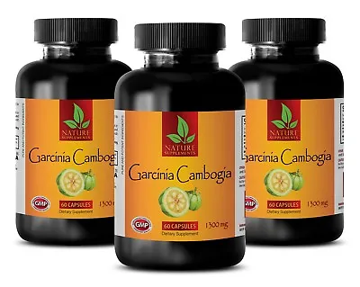Garcinia Cambogia 60% HCA Extract 1300mg. Fat Burn Weight Loss (3 Bottles) • $52.16