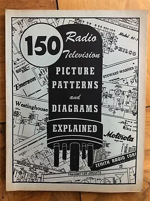 VINTAGE Radio Television Illustrations Manual 150 Picture Patterns & Diagrams • $12.95