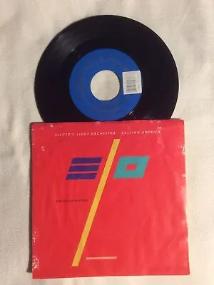 ELO 7  Vinyl 45 Calling America RARE Caught In A Trap 1986 CBS LP Jeff Lynne • $14.99