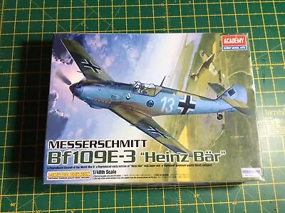 Used Academy Messerschmitt BF109E Heinz Bar Aircraft Kit In 1/48 Scale  • £5