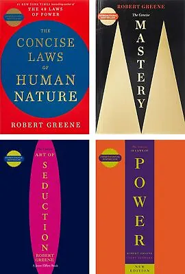 Robert Greene 4 Books Collection Set [CONCISE 48 Laws Power Seduction Mastery • $32.90