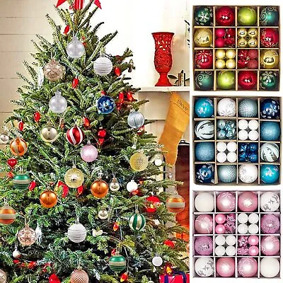 44Pcs Christmas Tree Baubles Ball Ornament Xmas Hanging Balls Party Decor AU • $26.32