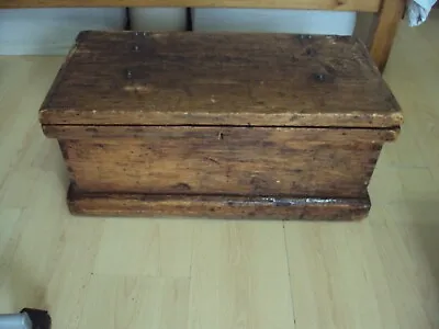 Antique Vintage Large Wooden Trunk Wooden Box • £150