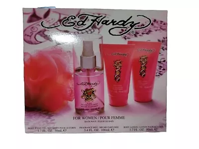 Ed Hardy Love Kills Slowly Gift Set Fragrance/Lotion/Body Wash/Pouf NEW & SEALED • $29.99