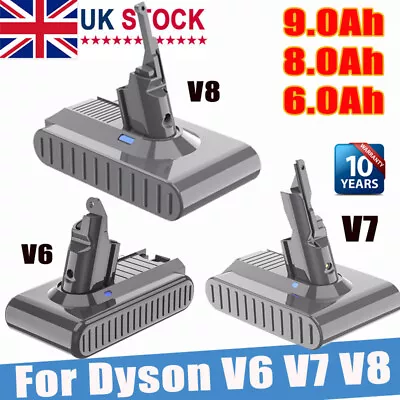 For Dyson  V6 V7 V8 9.0Ah Battery Replacement  SV11 Motorhead Animal Pro Trigger • £37.99