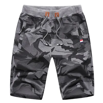 Combat Shorts Mens Casual Army Camouflage Jeans Cargo Camo Work Half Pants • £12.55