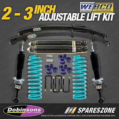 $1359 • Buy 2 - 3 Inch Adjustable Lift Kit Dobinsons Coil EFS Leaf For Nissan Navara D40