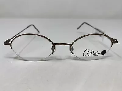 CW Bliss CWB34 BR 46-19-140 Brown Half Rim Metal Eyeglasses Frame RX48 • $40