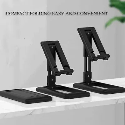 Adjustable Universal Mobile Phone Tablet Desk Stand Bracket Holder Foldable UK • £3.15