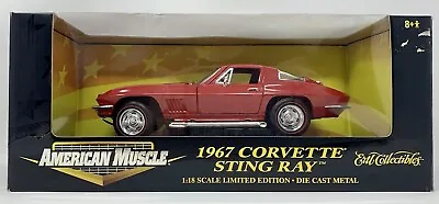 1:18 Scale 1967 Corvette Sting Ray American Muscle Limited Edition  Red/Black • $65