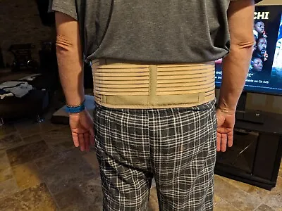 Magnetic Back Support Brace Belt Lumbar Lower Waist Adjustable Pain Relief USA . • $14