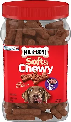 Milk-Bone Soft & Chewy Dog Treats Beef & Filet Mignon Recipe 25 Ounce • $19.80