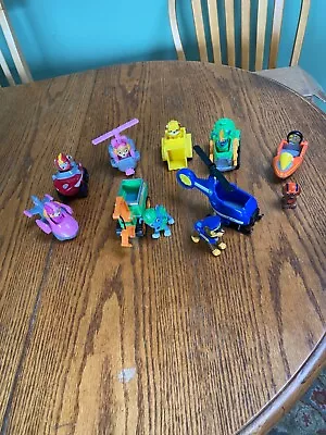 Lot Of 8 Paw Patrol Action Figures And Vehicles Skye Chase Marshal Rubble Rocky • $24.99