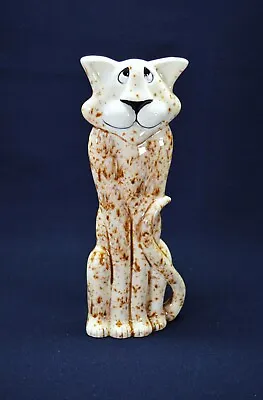 $24.99 • Buy Ceramic Cat Or Lion Or Cougar Vase Or Planter - Vintage Hobby Ceramics