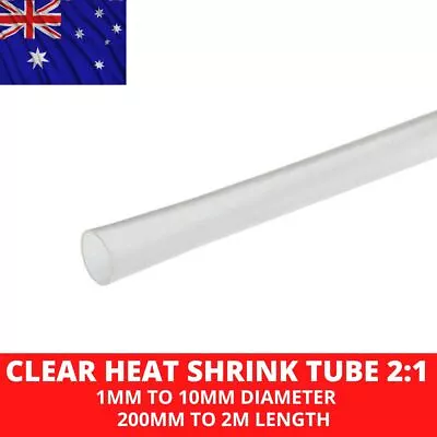Clear Heat Shrink Tubing Cable Sleeve Shrink Ratio 2:1 1 To 10mm Diameter • $4.90