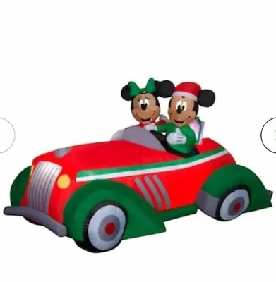 Disney Mickey & Minnie Christmas Car Holiday Airblown Inflatable NEW 8.5 Ft  • $150