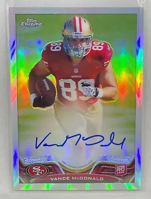 2013 Topps Chrome Refractor Silver Rookie RC Auto Autograph Vance McDonald /150 • $9.99