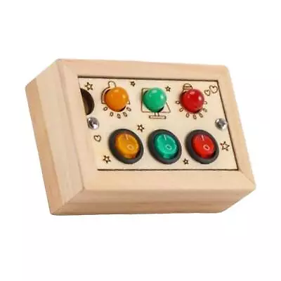 Lights Switch Busy Board Sensory Toy For Travel Car Toy Preschool Wooden Toy • £9.52