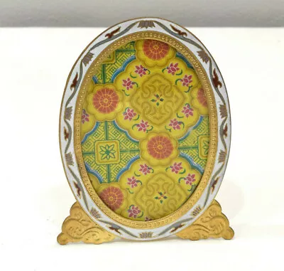 Picture Frame Cloisonne' Floral Brass China Enamel Decor Frame • $6