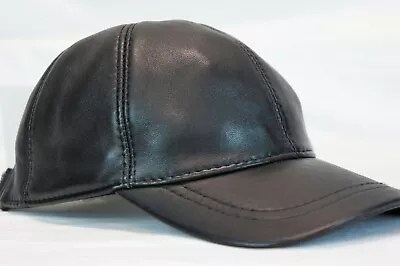 New 100% Real Genuine Lambskin Leather Baseball Cap Hat Sports Visor 40 COLORS • $13.89