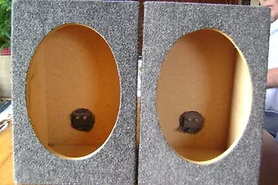 Two 6x9  Speaker Boxes Enclosures Charcoal Carpet • $39.99