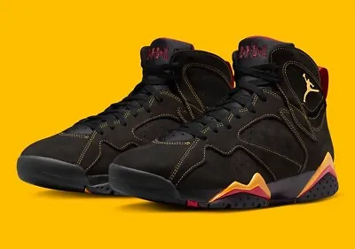 Nike Air Jordan 7 Retro Citrus Black Casual Shoes Sneakers Mens Size US 9 NEW ✅ • $220