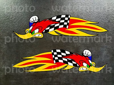 2x Woody Racing Decal Sticker Graphic HRC Superbike MotoGP AMA MX CR Pick A Size • $7.75