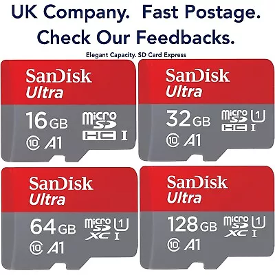 SanDisk Ultra Micro SD Card 32G 64G 128G 256GB Class 10 SDHC SDXC TF Memory Card • £13.99