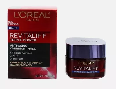 L'Oreal Revitalift Triple Power By L'Oreal 1.7oz Anti-Aging Overnight Mask • $17.95