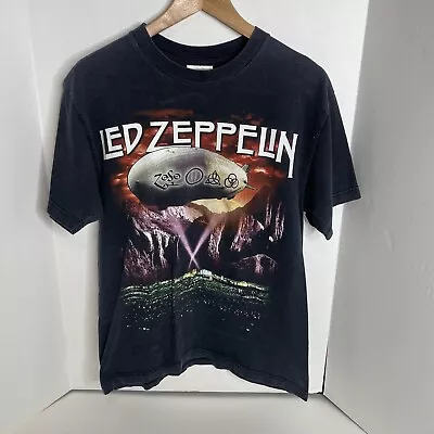 Vintag Led Zeppelin T-Shirt Medium Winterland Black Graphic Short Sleeve • $39.95