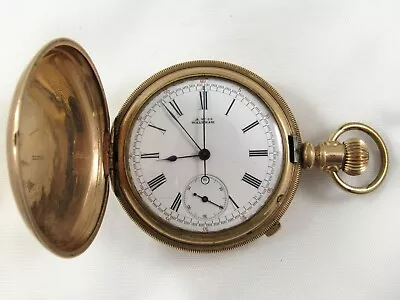 Vintage 1886 Waltham Hunter Chronograph Pocket Watch Model 1874 Sz 14 Working • $88