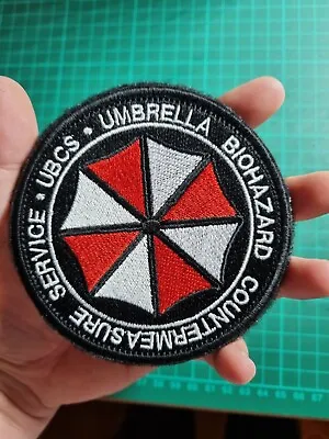 Umbrella Biohazard Sew On Airsoft Logo Badge Embroidered Patch • £5.99