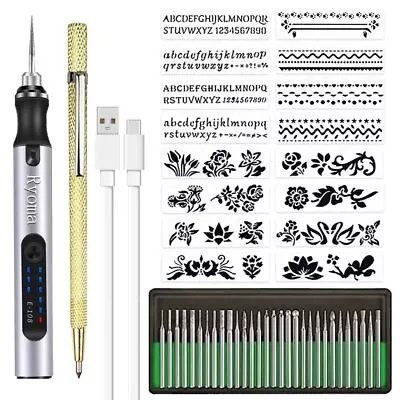 Rechargeable Cordless Electric Micro Engraver Pen Mini DIY Engraving Tool Kit... • $40.41