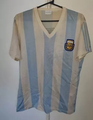 Argentina National Team 1991 Matchworn Shirt Adidas Home #3 Carlos Enrique • $100