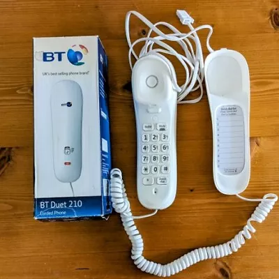 BT Duet 210 Gondola Corded Telephone In White  • £8.99