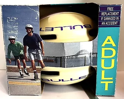 1995 Spalding Bullet Bicycle Helmet Adult Medium Purple White Vintage New In Box • $17.99