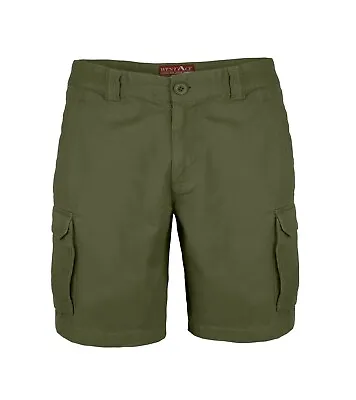 Men's Cargo Shorts 6 Pocket Combat Flat Front Chino Half Pants Waist Size 32-44 • $16.99