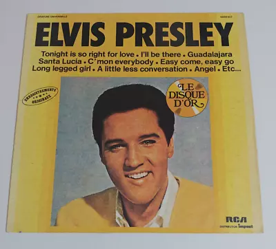 Elvis Presley Le Disque D'Or Gravure Universelle Vinyl Record French Release • $5.50