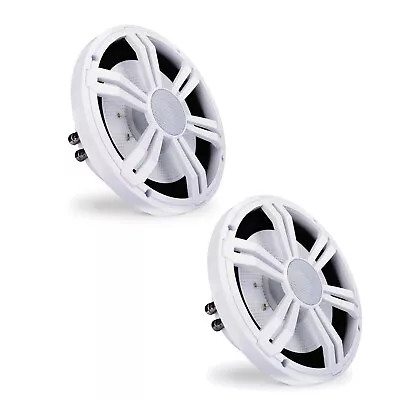 Pyle PLSMRW84WT 8  300W Peak Power Waterproof Marine White Subwoofer (QTY 2) • $66.99