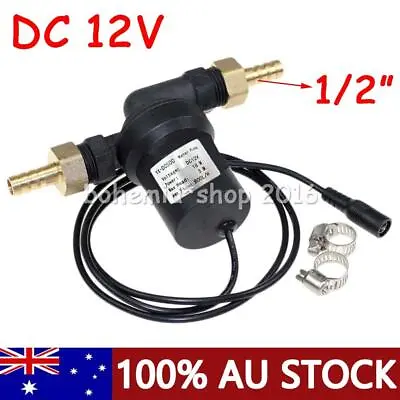 $25.50 • Buy DC12V Solar Hot Water Circulation System Pump Brushless Motor + 1/2  Couplers