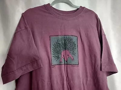 Vintage  Artworks T-Shirt Unisex Your Size XL USA  Purple Hedgehog B52  L28' • $16.50