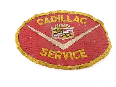 $16 • Buy Old Vintage Cadillac Service Patch Uniform Shirt Hat Red Yellow White Original