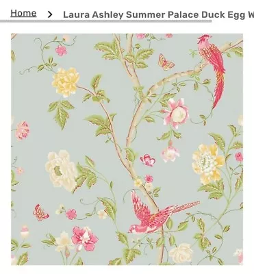 Laura Ashley Summer Palace Curtains Pencil Pleat Lined • £40