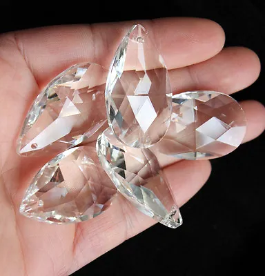 $11.89 • Buy 15Pcs Clear Teardrop Crystal Chandelier Prisms 1.5'' Glass Pendant Lamp Part 