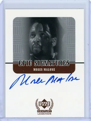 1999-00 Upper Deck Century Legends Epic Signatures #MM Moses Malone • $239.99