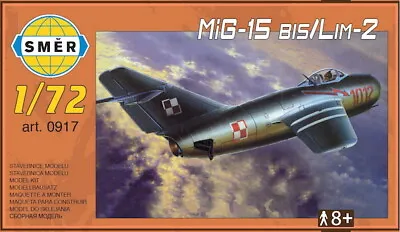 MiG 15 BIS / Lim-2 (1/72 Model Kit Smer 0917) • $10.95