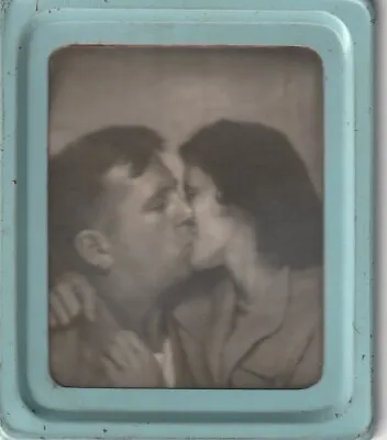 Vintage Photo Booth: Photomatic - Affectionate Young Couple Kissing • $49.95