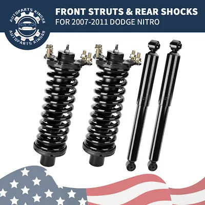 4PCS Front Struts Coil Spring + Rear Shock Absorber For Jeep Liberty Dodge Nitro • $147.81